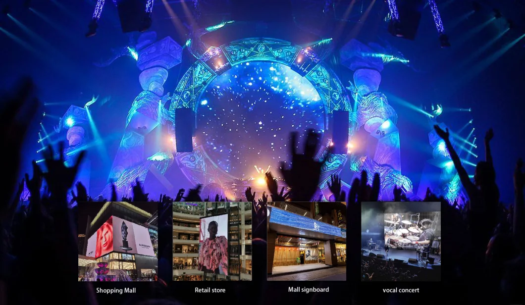 P3.91 P4.81 Indoor Outdoor Rental LED Display Concert Stage Background LED Vide Wall Digital Signage Screen