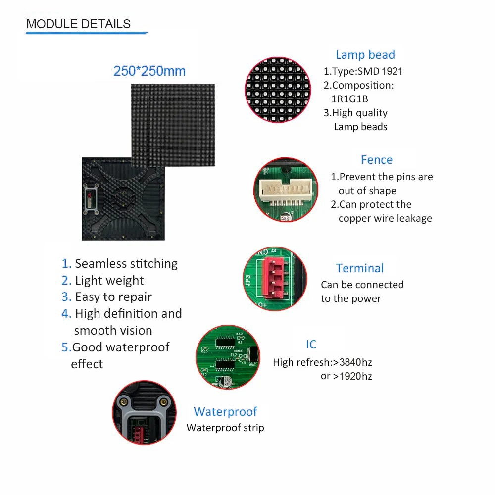 2023 New Products 500*500mm P1.9 Indoor Outdoor LED Display Screen Factory Hot Sales Hot Style Advertising