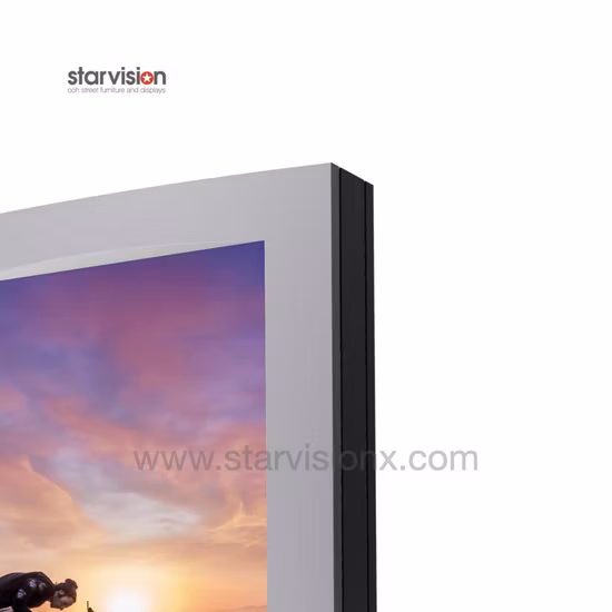 Supporto da pavimento, luminosità ultra elevata, pubblicità totem digitale leggibile alla luce del sole, segnaletica esterna LCD