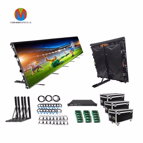 Stadio di calcio, stadio all'aperto a colori, pubblicità esterna, display a LED, grande insegna a LED per esterni